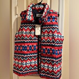 Lands End Women’s Down Vest L (Tall)